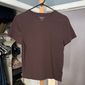 American Eagle Outfitters Brown Crop Top